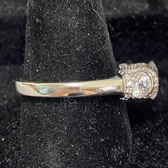 Ring CZ Cubic Zirconia Size 7 Women Sterling Silver 925 Valentine - Picture 4 of 9